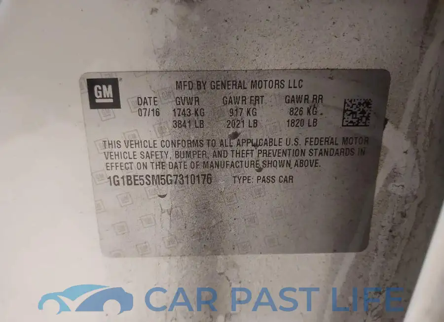 1G1BE5SM5G7310176# 9