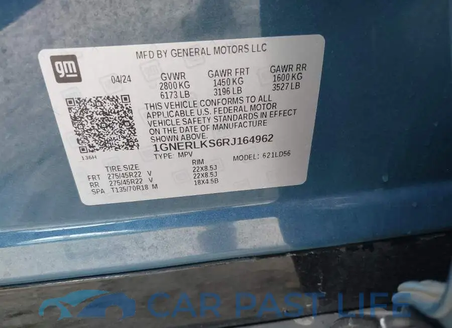 1GNERLKS6RJ164962# 9