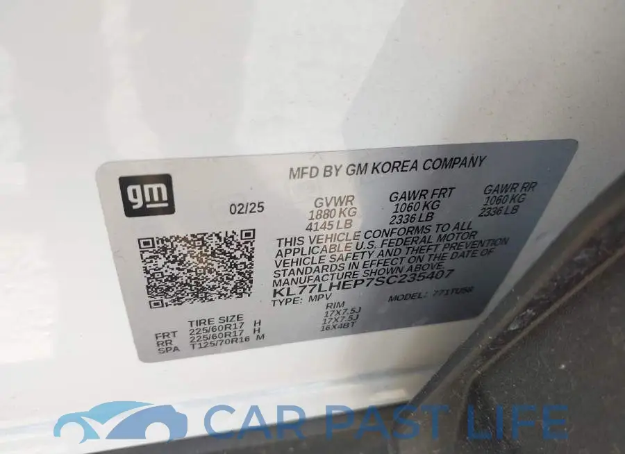 KL77LHEP7SC235407# 9