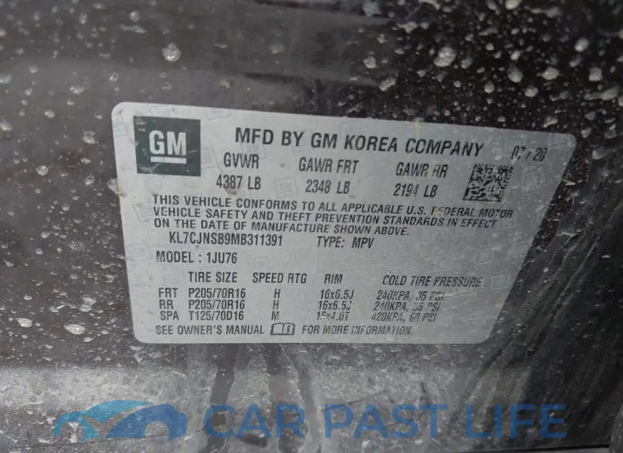 KL7CJNSB9MB311391# 9