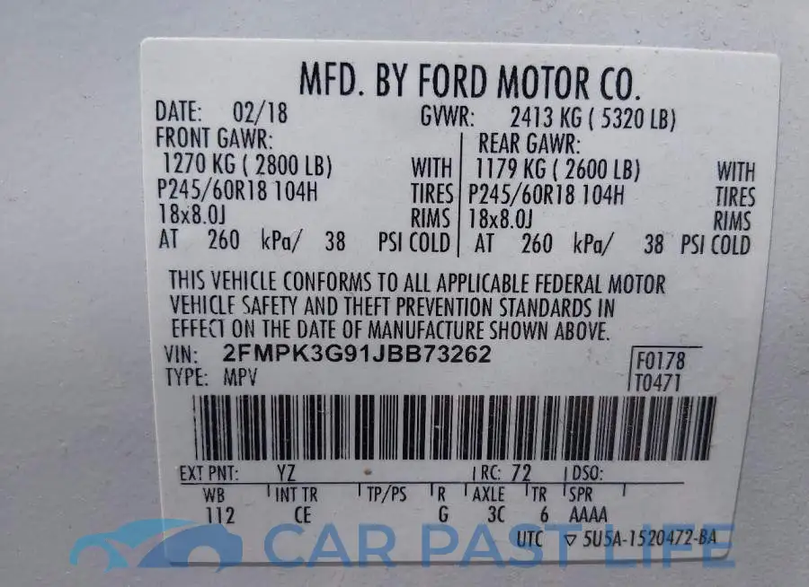 2FMPK3G91JBB73262# 9