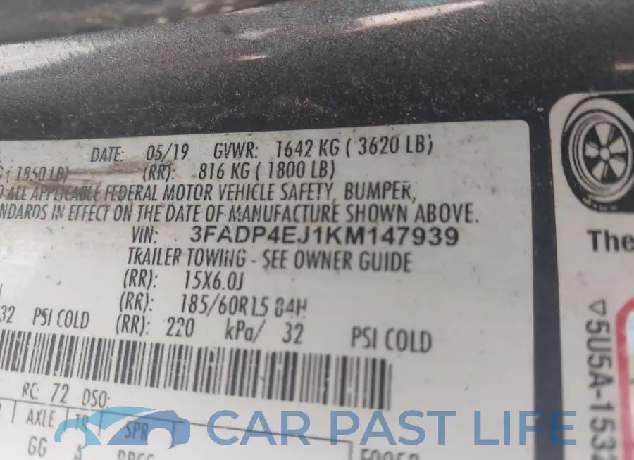 3FADP4EJ1KM147939# 9