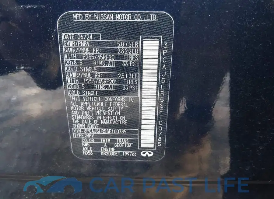 3PCAJ5LR5SF100785# 9