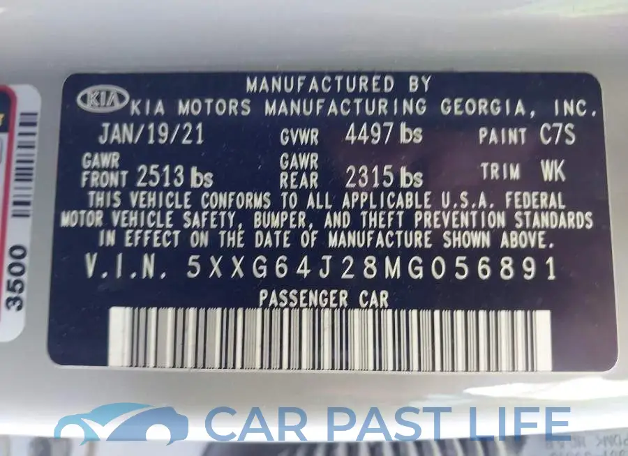5XXG64J28MG056891# 9