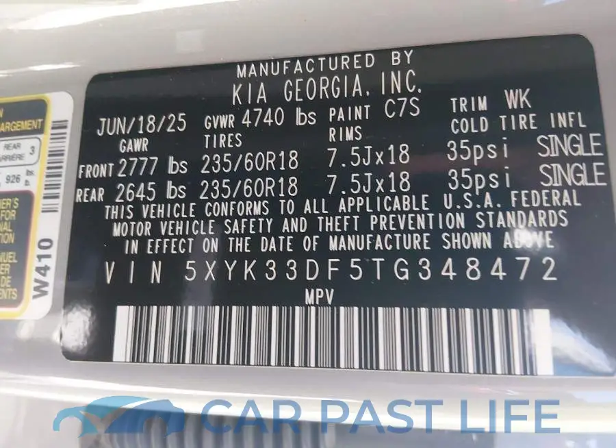 5XYK33DF5TG348472# 9