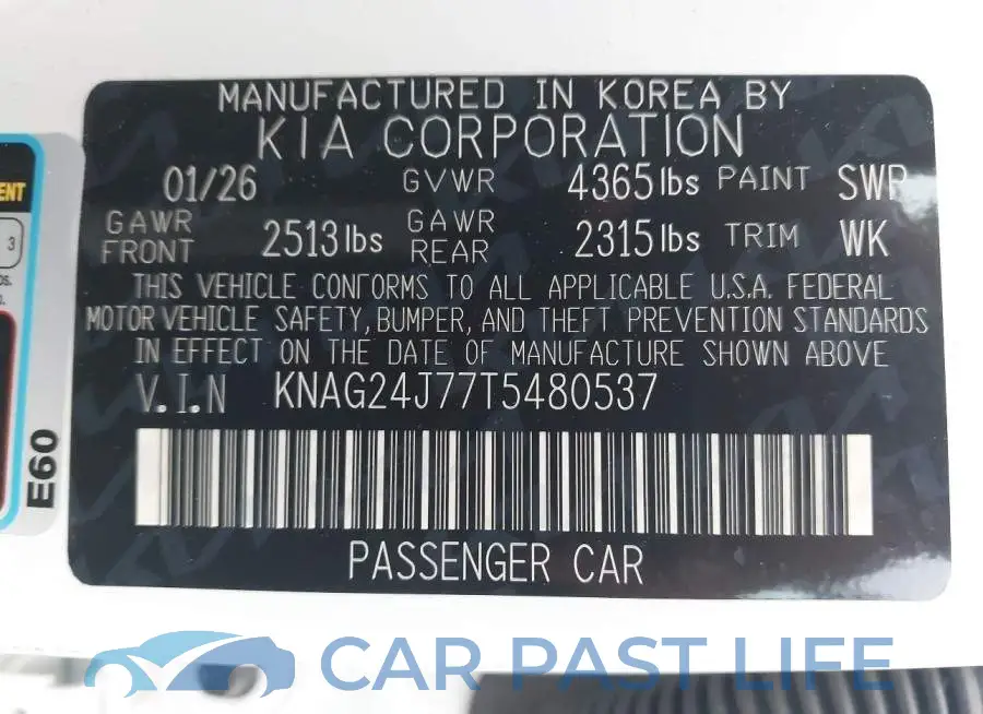 KNAG24J77T5480537# 9