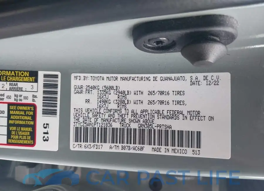 3TYCZ5AN1PT121836# 9