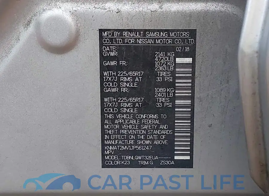KNMAT2MV1JP561247# 9