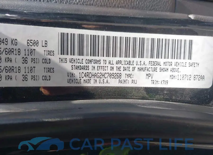 1C4RDHAG2HC709268# 9