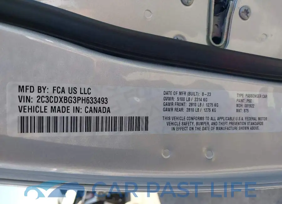 2C3CDXBG3PH633493# 9