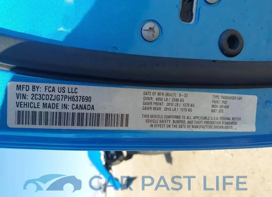 2C3CDZJG7PH637690# 9