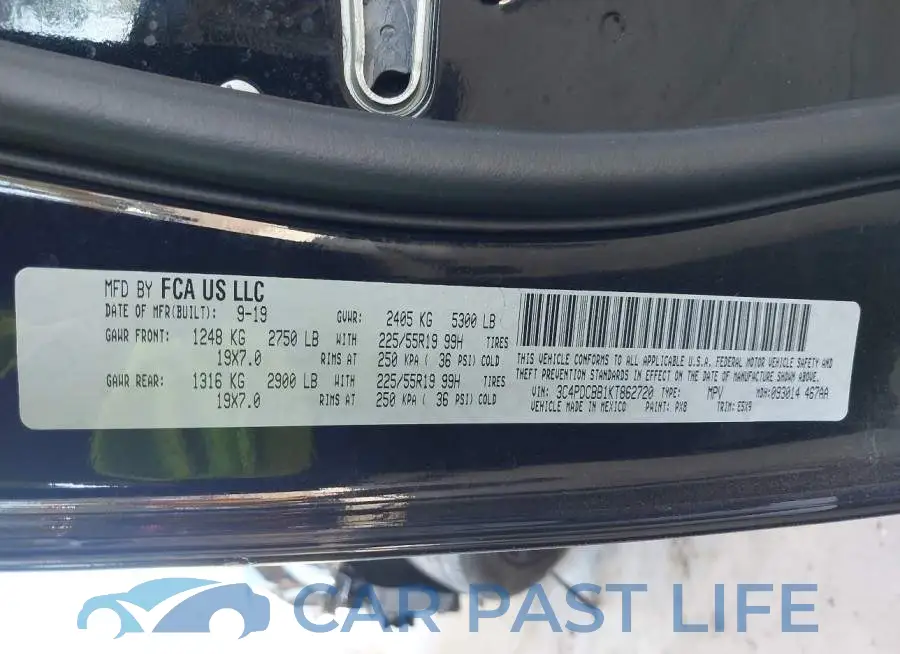 3C4PDCBB1KT862720# 9