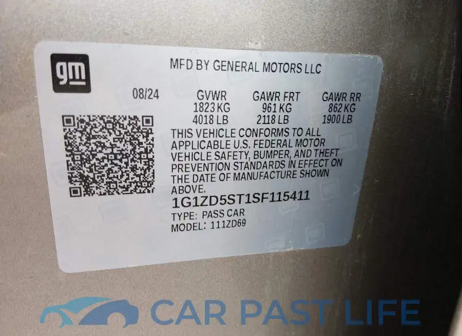 1G1ZD5ST1SF115411# 9