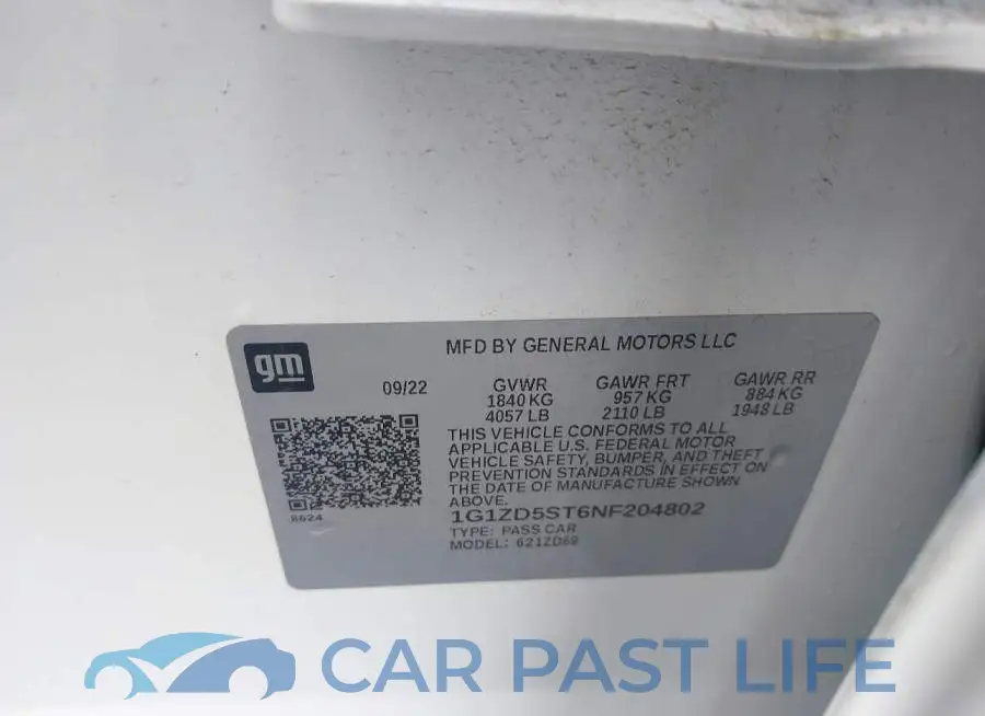 1G1ZD5ST6NF204802# 9