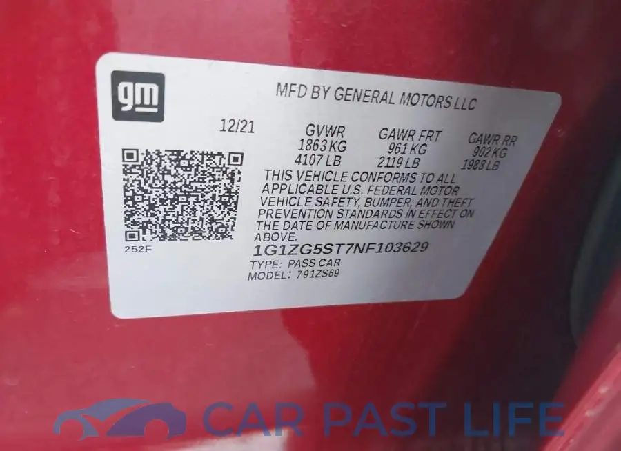 1G1ZG5ST7NF103629# 9