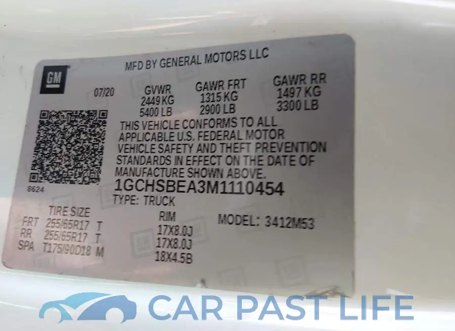 1GCHSBEA3M1110454# 9