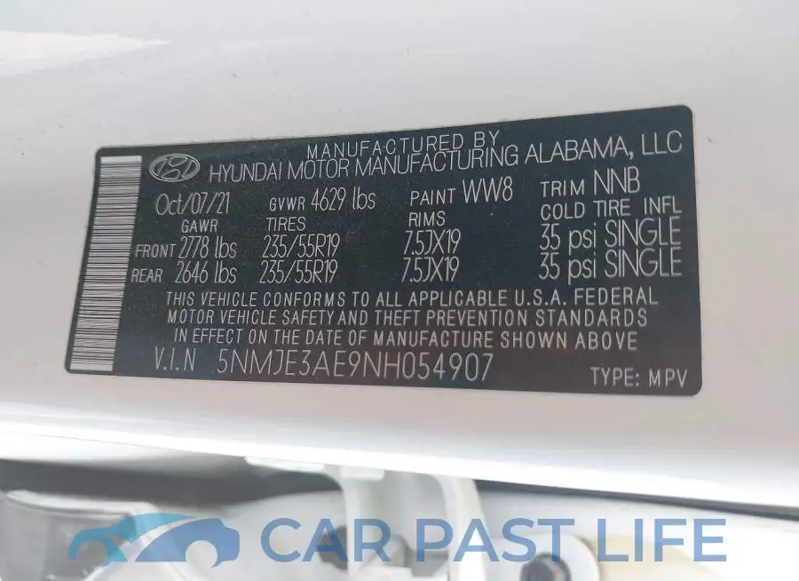 5NMJE3AE9NH054907# 9