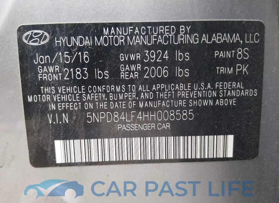 5NPD84LF4HH008585# 9