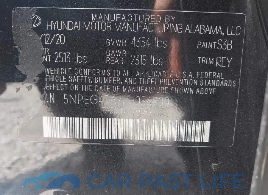 5NPEG4JA7LH056900# 9
