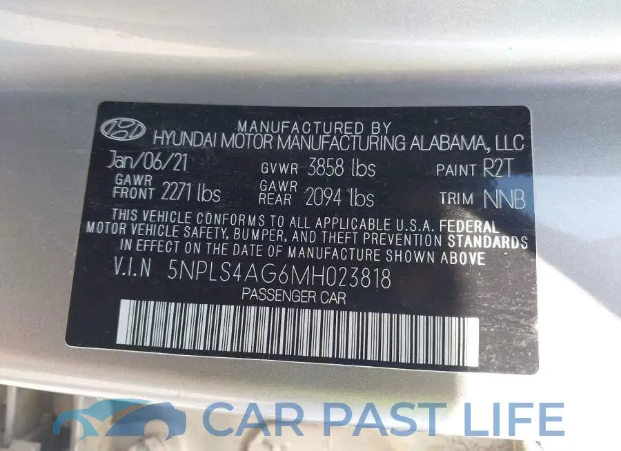 5NPLS4AG6MH023818# 9