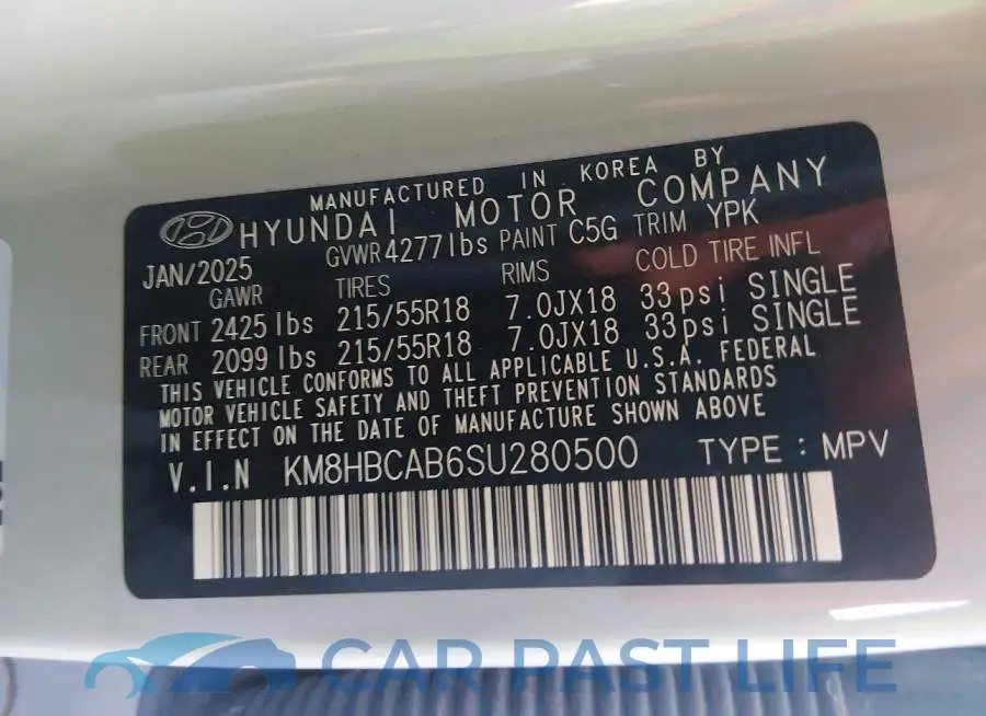 KM8HBCAB6SU280500# 9