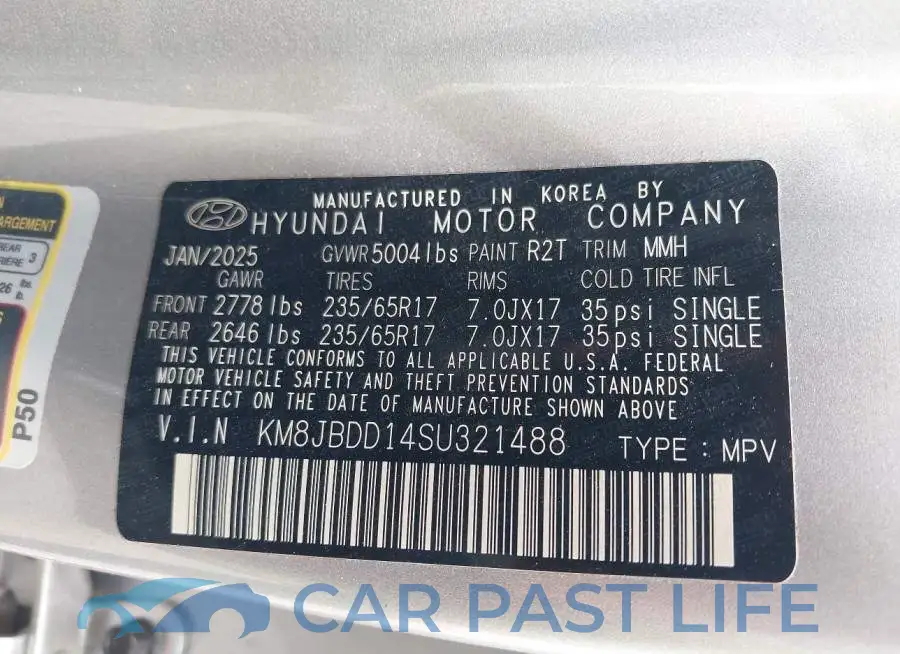 KM8JBDD14SU321488# 9