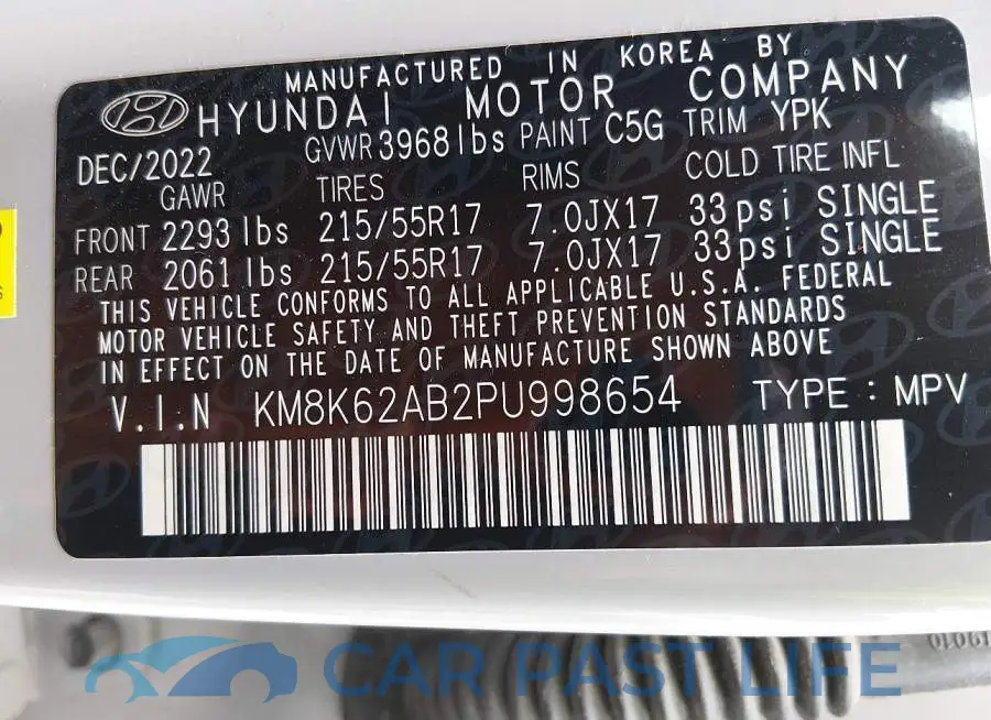 KM8K62AB2PU998654# 9