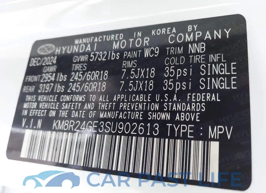 KM8R24GE3SU902613# 9