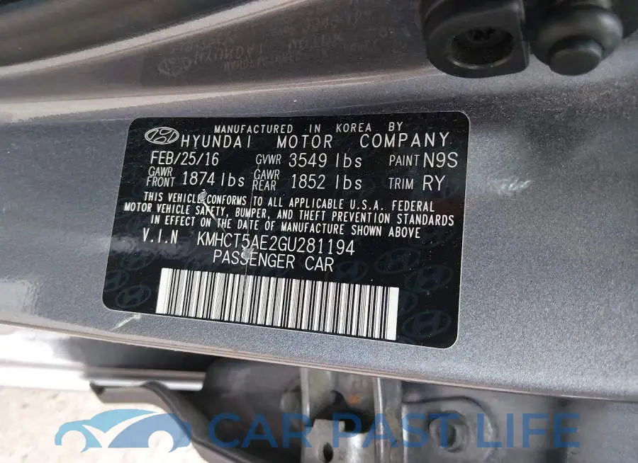 KMHCT5AE2GU281194# 9