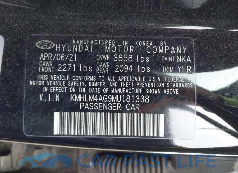 KMHLM4AG9MU181338# 9