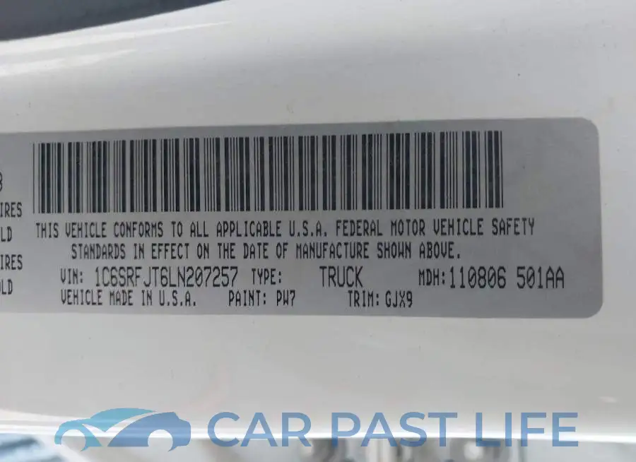 1C6SRFJT6LN207257# 9