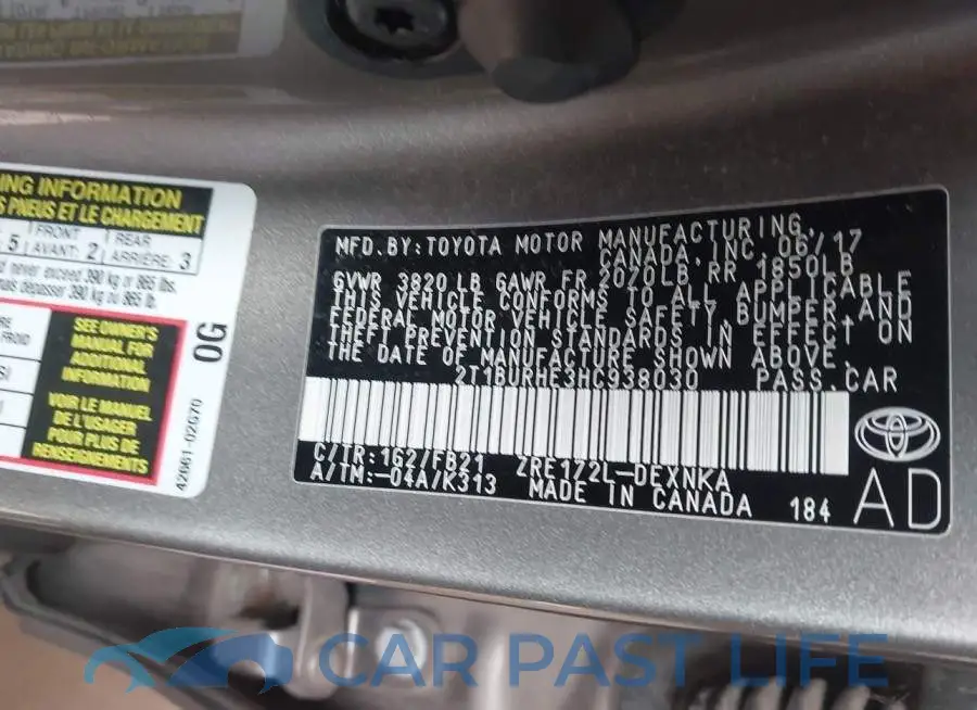 2T1BURHE3HC938030# 9
