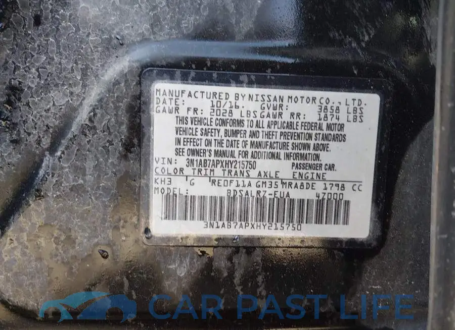 3N1AB7APXHY215750# 9