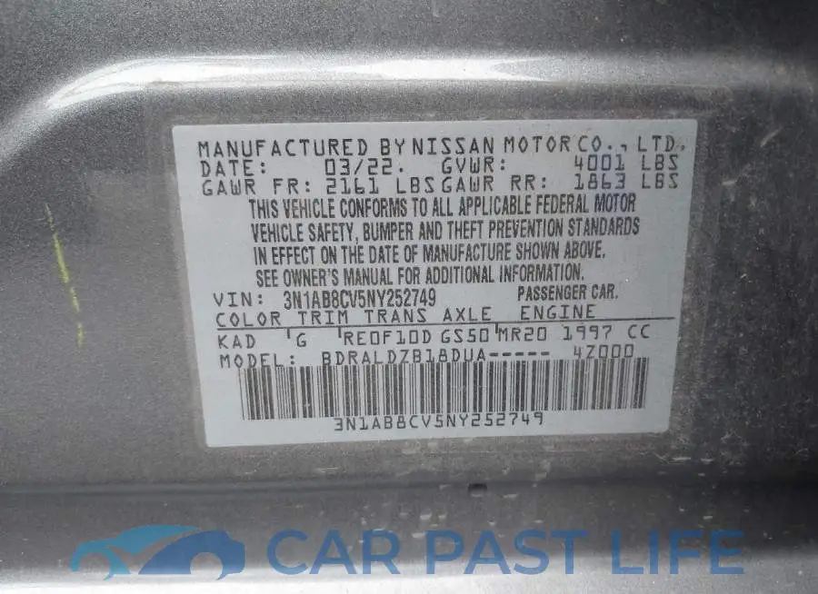 3N1AB8CV5NY252749# 9
