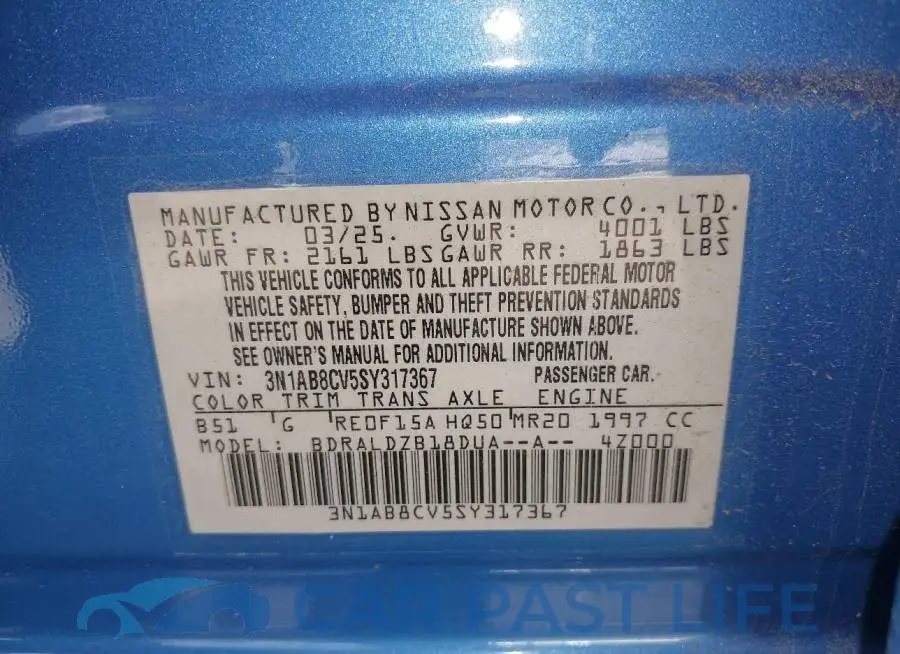 3N1AB8CV5SY317367# 9