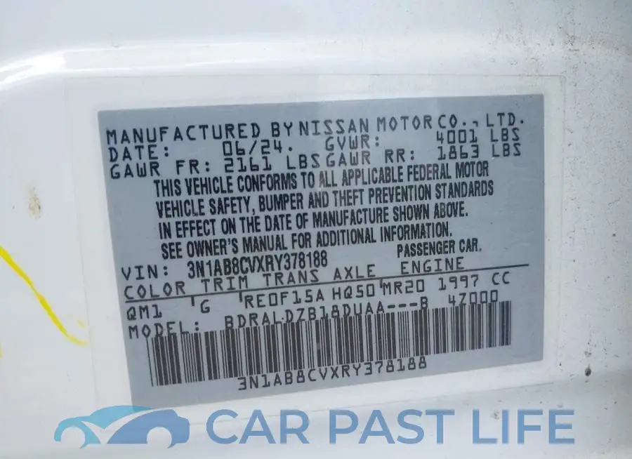 3N1AB8CVXRY378188# 9
