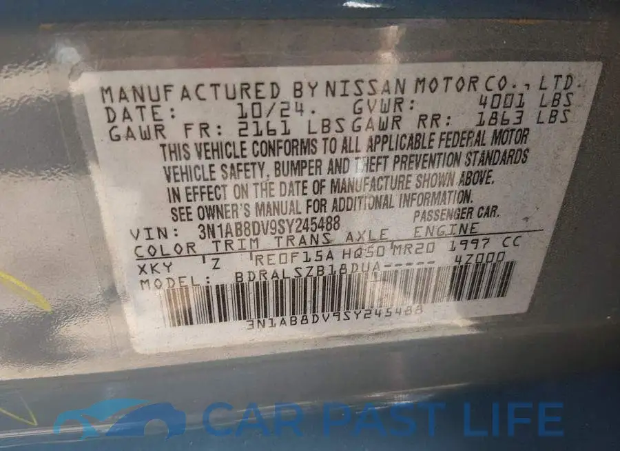 3N1AB8DV9SY245488# 9