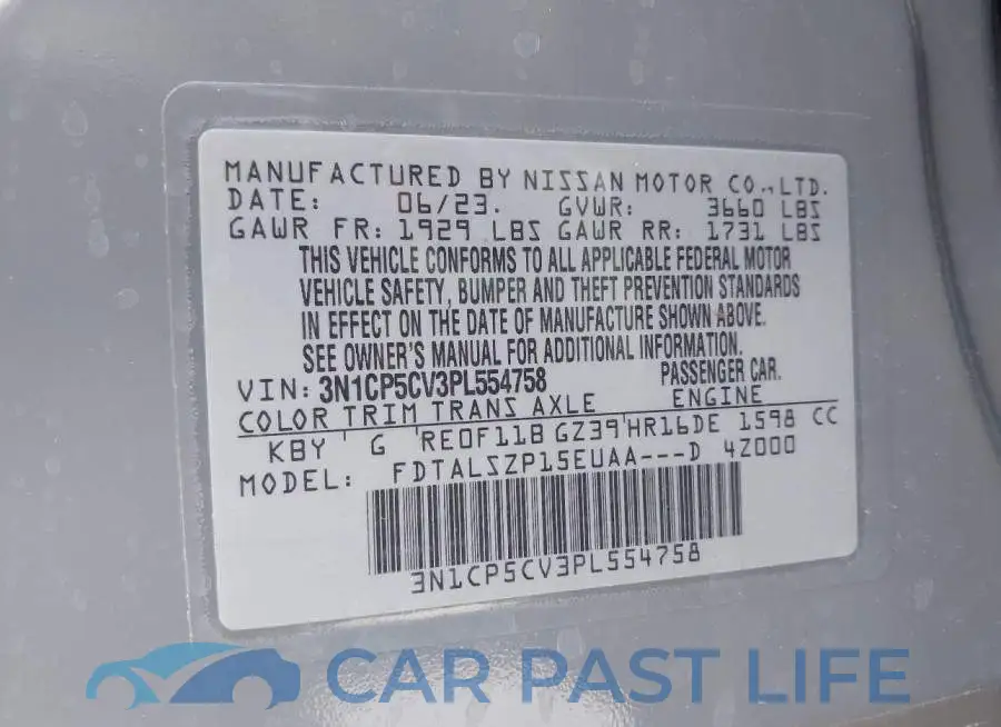 3N1CP5CV3PL554758# 9