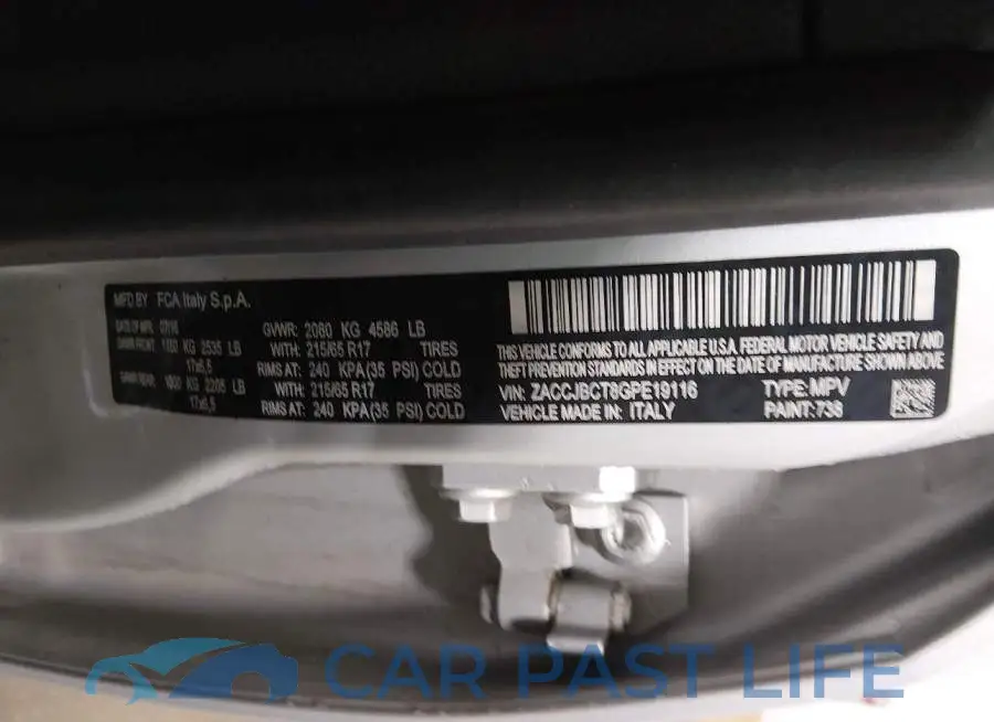 ZACCJBCT8GPE19116# 9