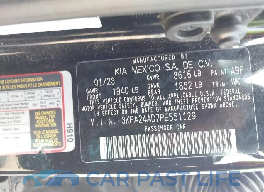 3KPA24AD7PE551129# 9