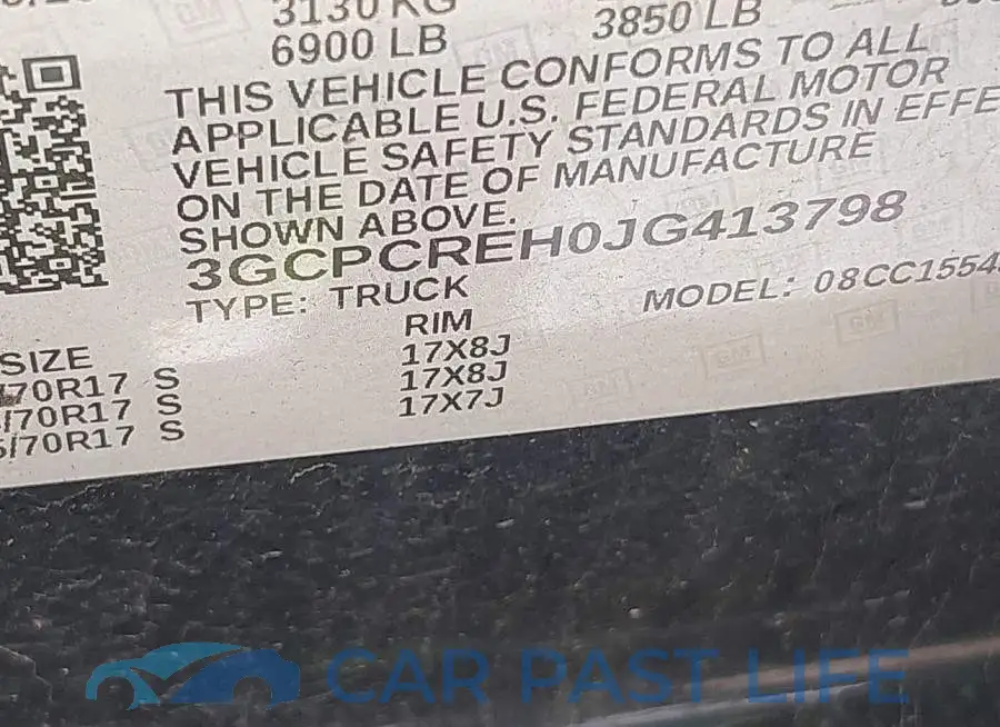 3GCPCREH0JG413798# 9