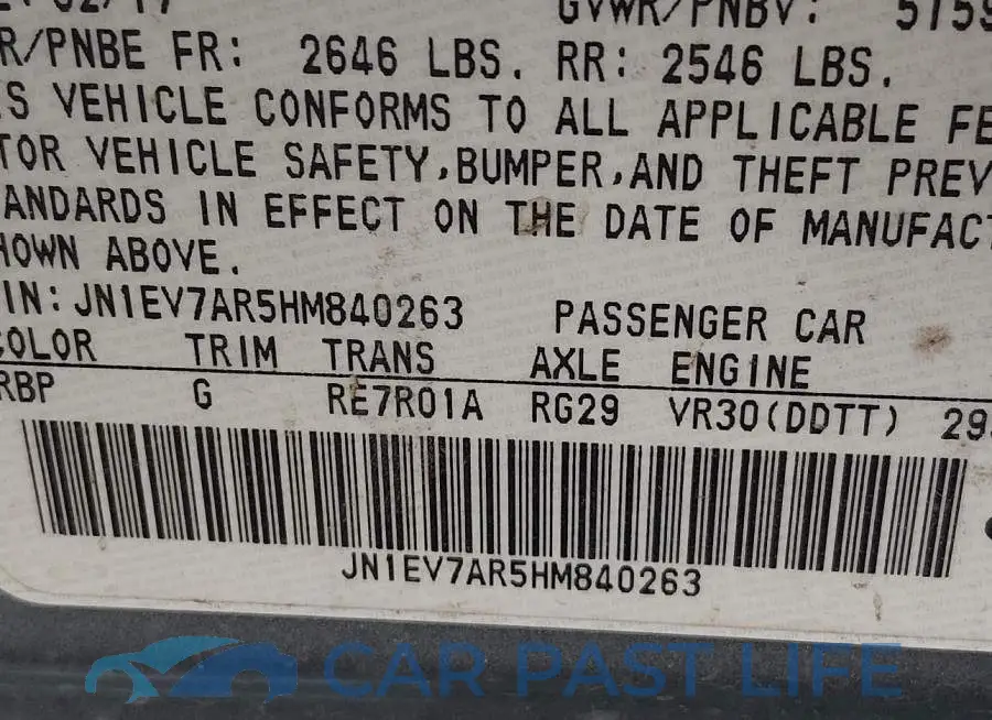 JN1EV7AR5HM840263# 9