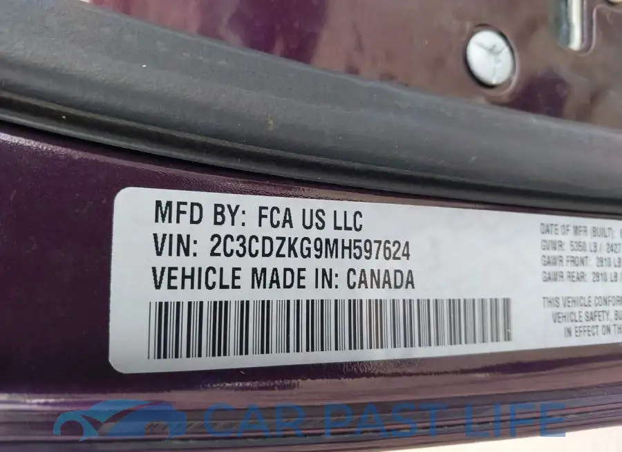 2C3CDZKG9MH597624# 9