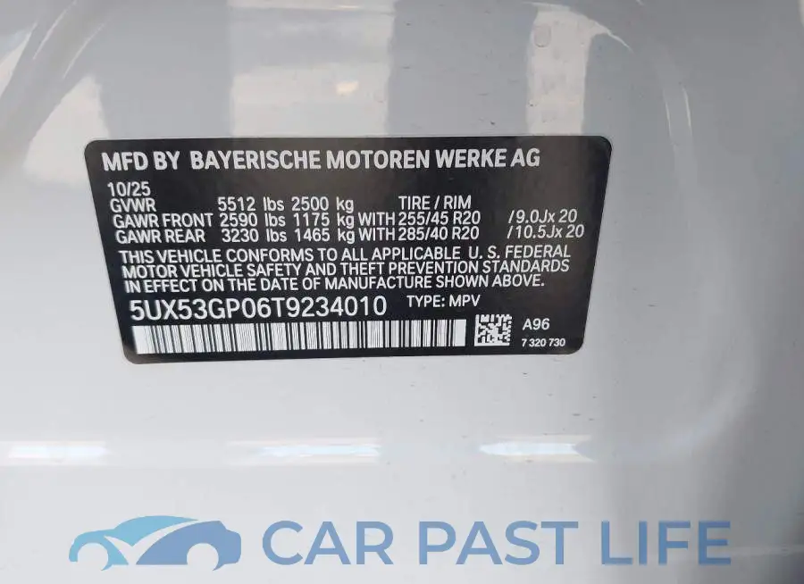 5UX53GP06T9234010# 9