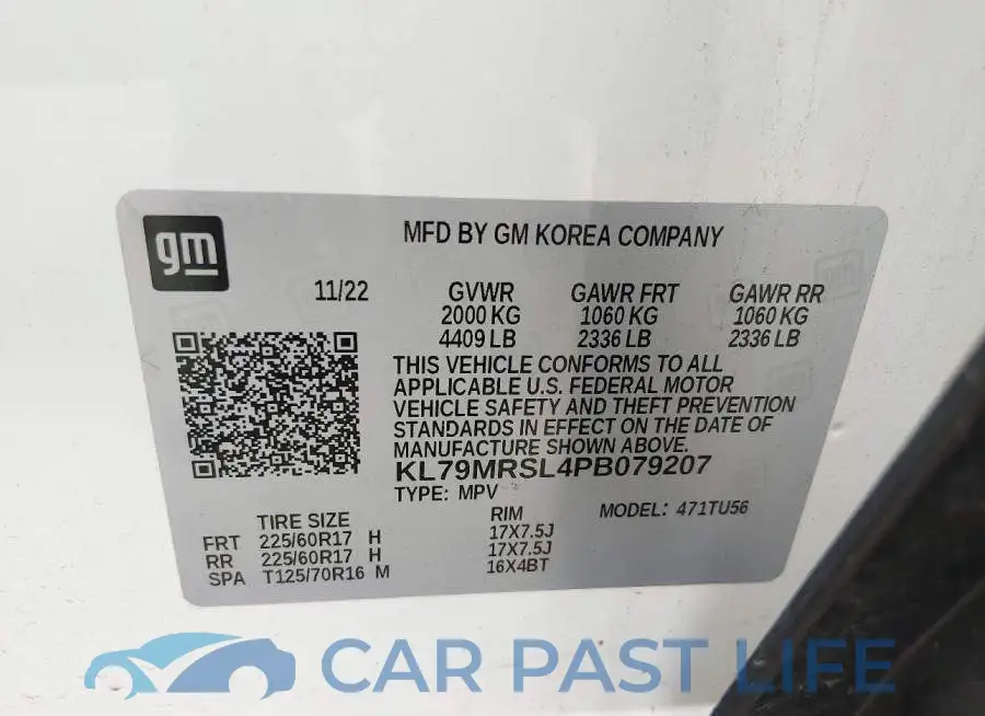 KL79MRSL4PB079207# 9