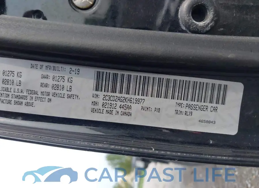 2C3CDZAG2KH619977# 9