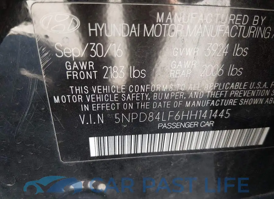 5NPD84LF6HH141445# 9