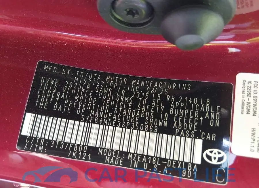 5YFB4MDE3SP350869# 9