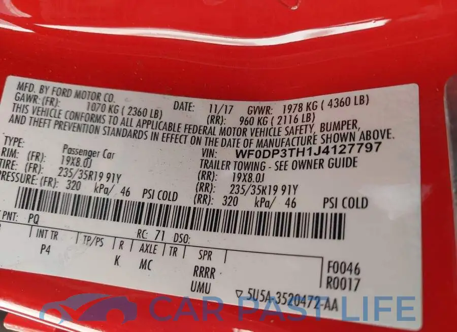 WF0DP3TH1J4127797# 9
