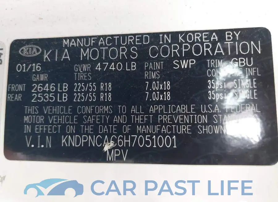 KNDPNCAC6H7051001# 9